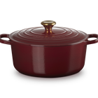 Cast Iron Signature Round CasseroleGarnet image number 1